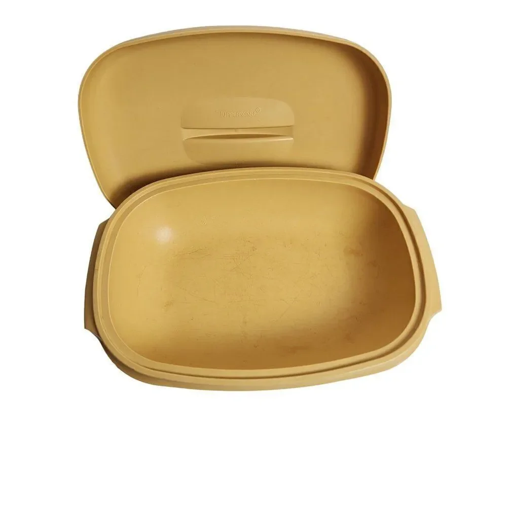 Vintage Harvest Gold Tupperware 2 Piece Steamer